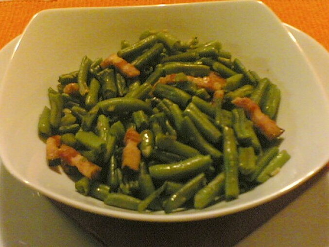 Green Beans with Bacon and Garlic – Side Dish for Meat