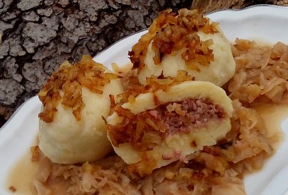 Potato Dumplings Stuffed with Smoked Meat