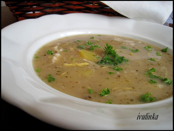 Improved Czech Garlic Soup with Roux and Egg