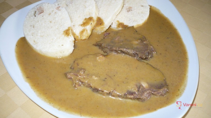 Svíčková (Czech Marinated Beef in Cream Sauce)