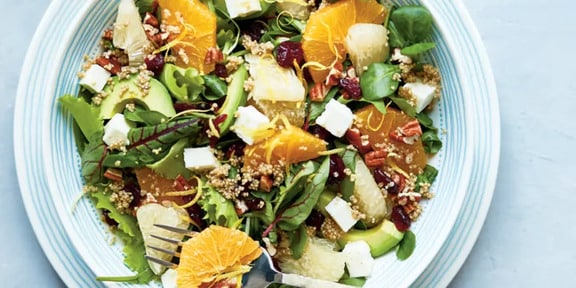 Pomelo Salad with Avocado and Quinoa