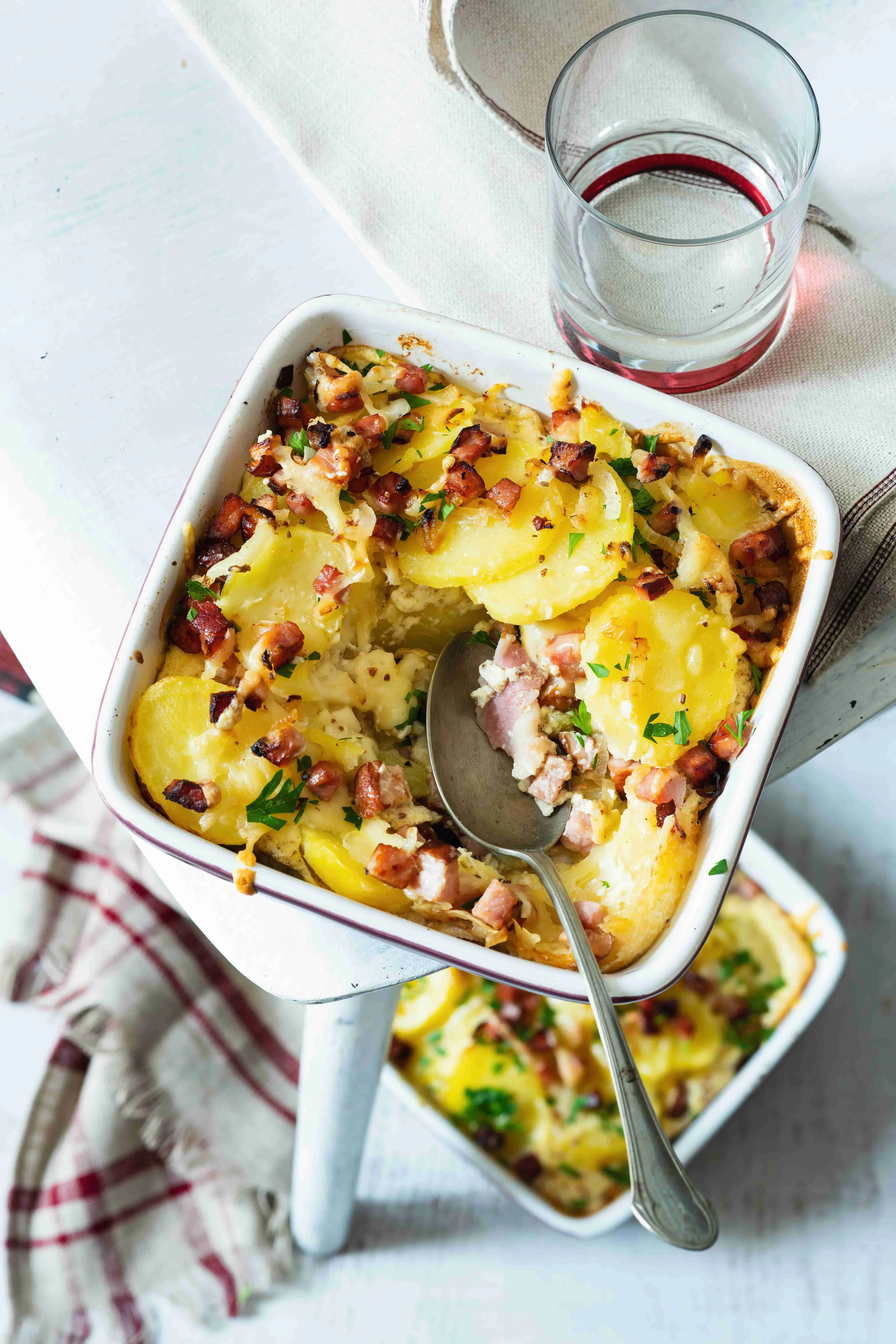 Czech Potato and Ham Bake with Cheese