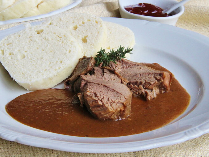 Wild Boar with Rosehip Sauce and Plum Butter