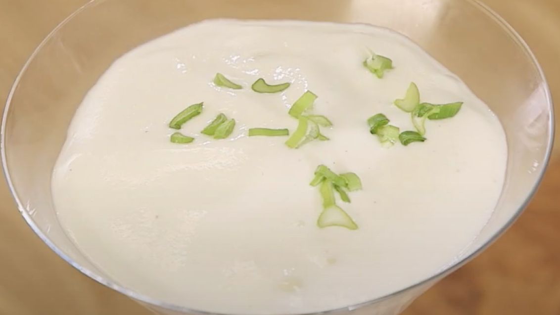 Cauliflower Foam with Smoked Trout