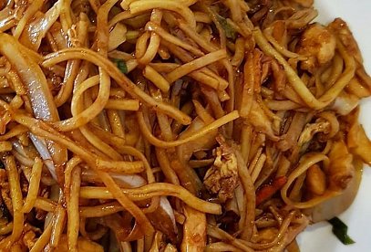 Fried Chinese Noodles with Chicken