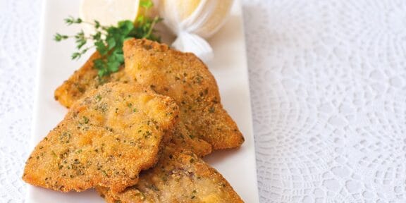 Traditional Czech Fried Carp in Breadcrumbs