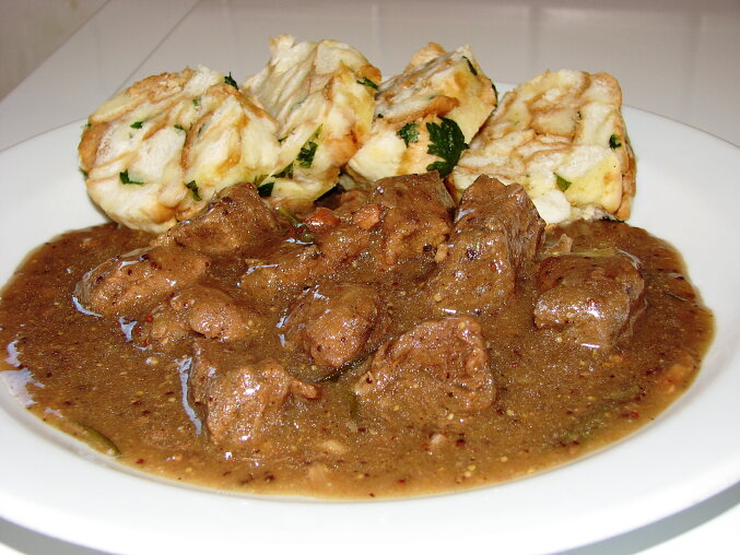 Czech Beef in Dark Beer with Wholegrain Mustard