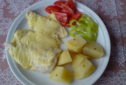 Baked Fish Fillets with Cheese and Eggs