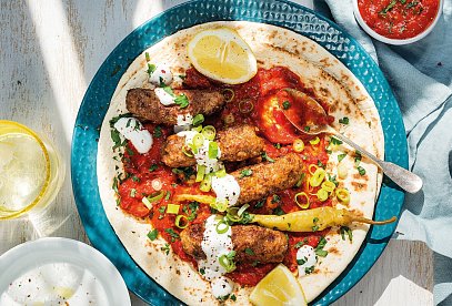Cevapi with Ajvar