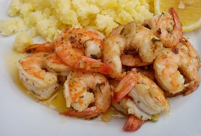 Butter-Fried Shrimp with Garlic and Ginger