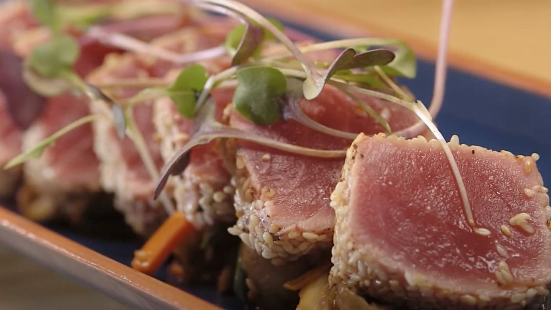 Tuna Tataki with Oyster Mushroom Salad