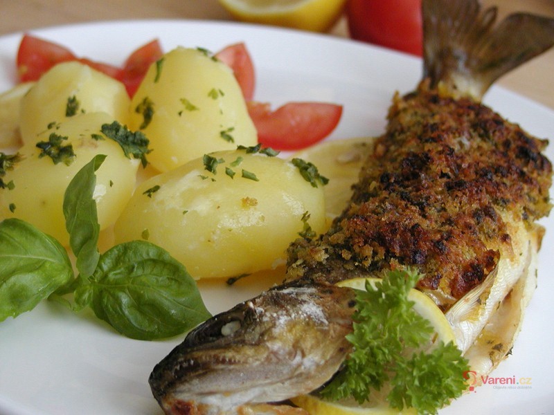 Trout with Garlic and Herb Crust