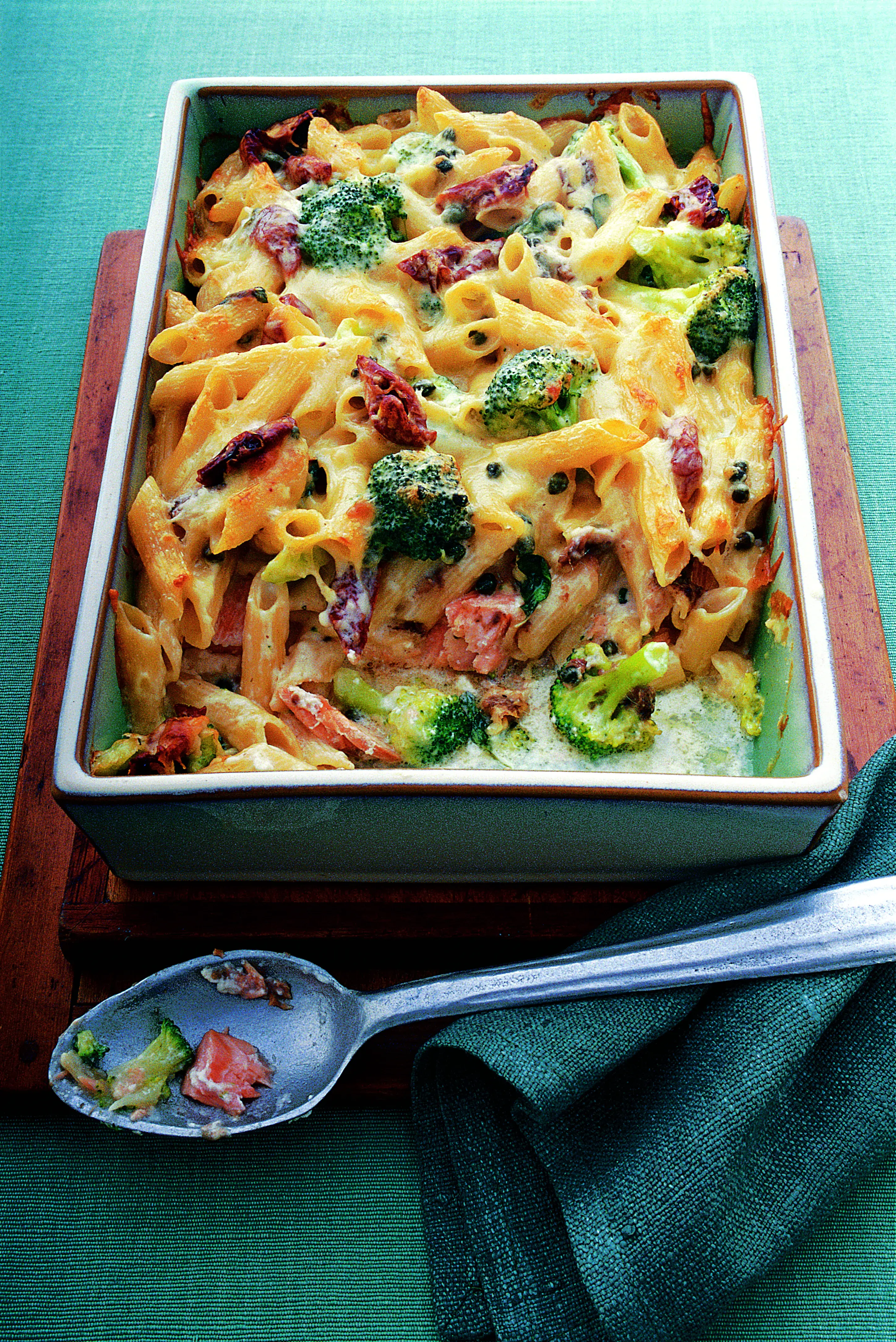Baked Pasta with Broccoli and Salmon, Italian Style