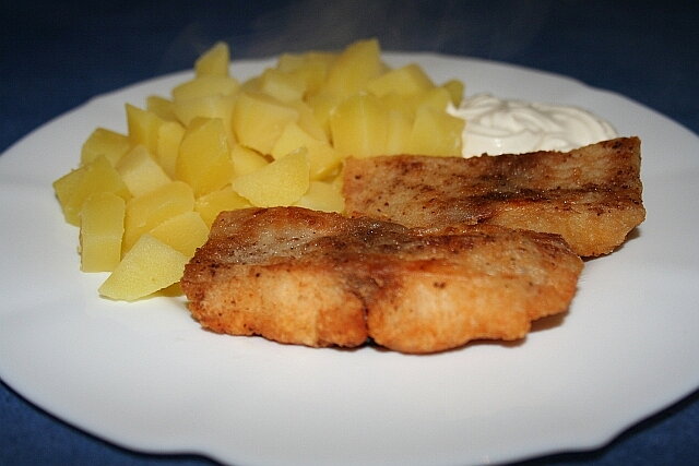 Pangasius na přírodno se špaldovou krustou