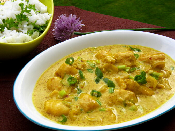 Fish Curry with Coconut Milk and Ginger