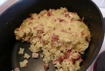 Traditional Czech Ham and Pasta Bake