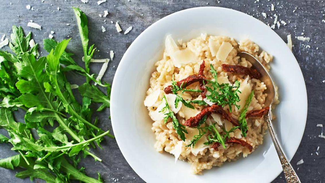 Creamy Risotto with Grana Padano Cheese and Sun-Dried Tomatoes