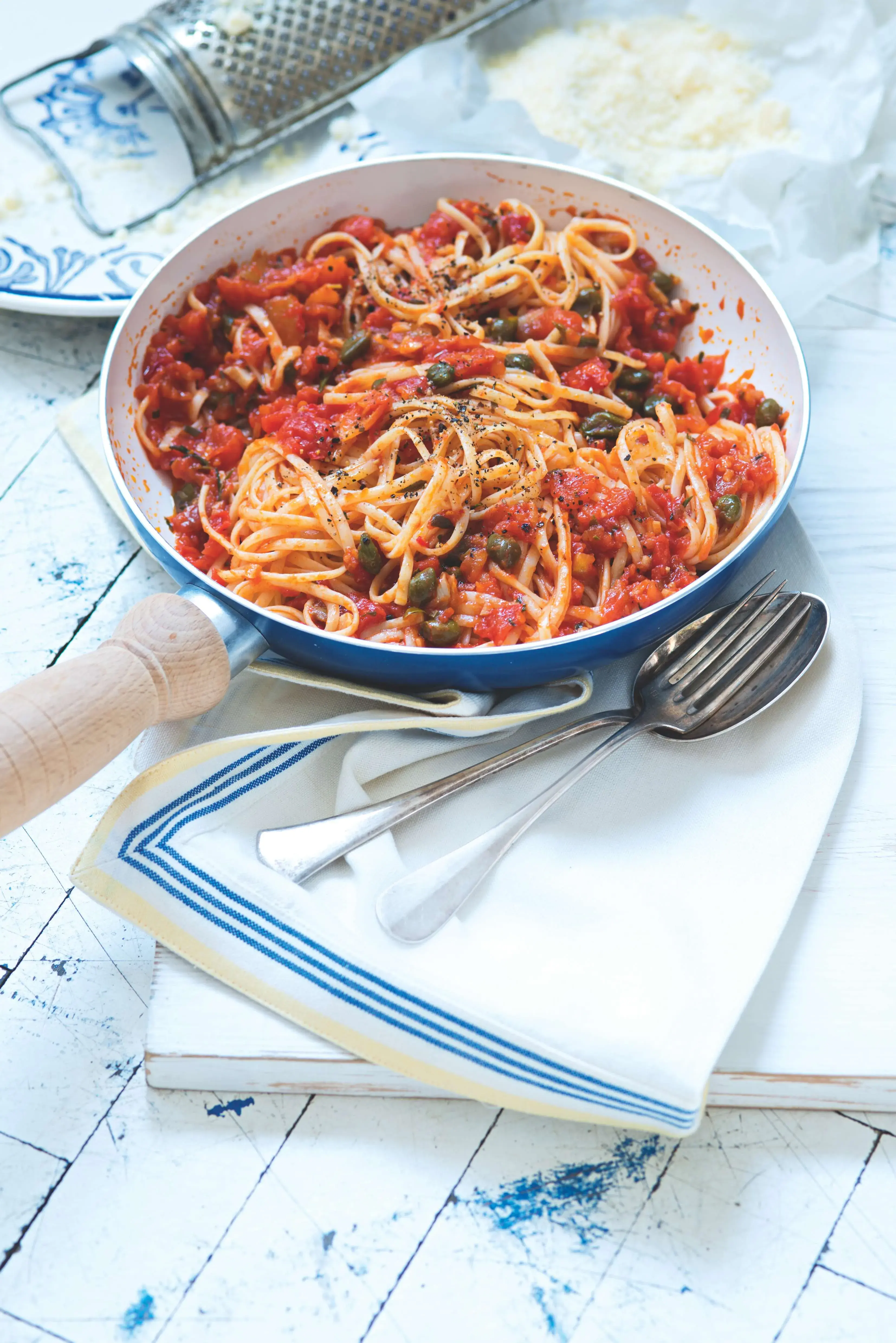 Linguine with Creamy Tomato Sauce and Capers