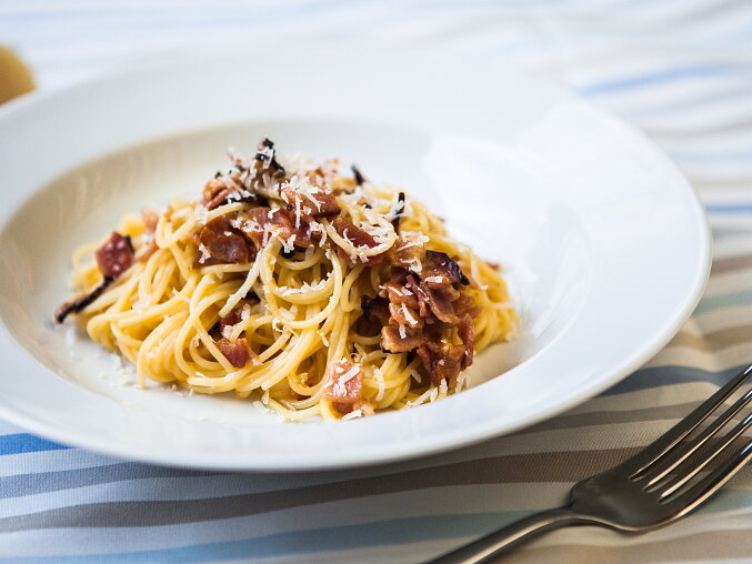 Špagety carbonara po italsku