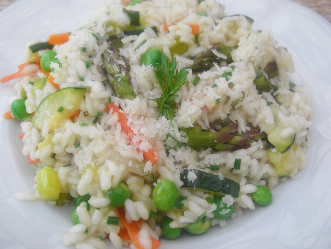 Italské jarní rizoto (risotto primavera)