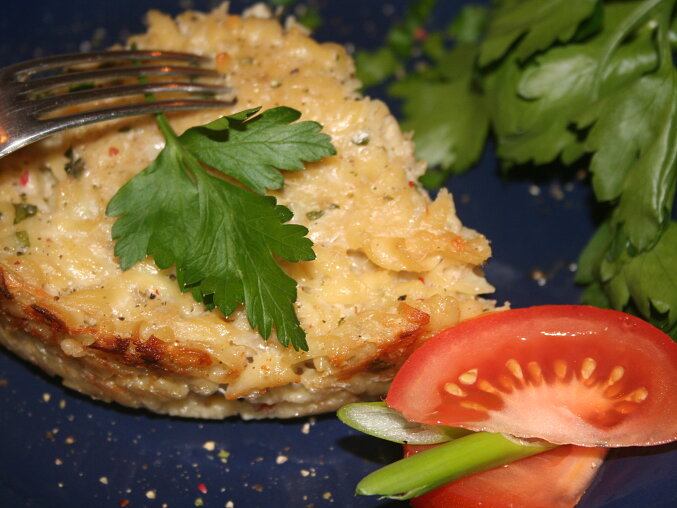 Baked Pasta with White Sausage and Niva (Czech Blue Cheese)