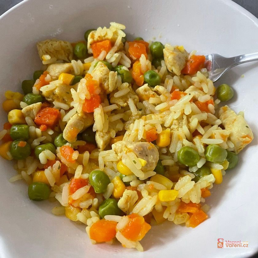 Quick Vegetable Risotto with Chicken