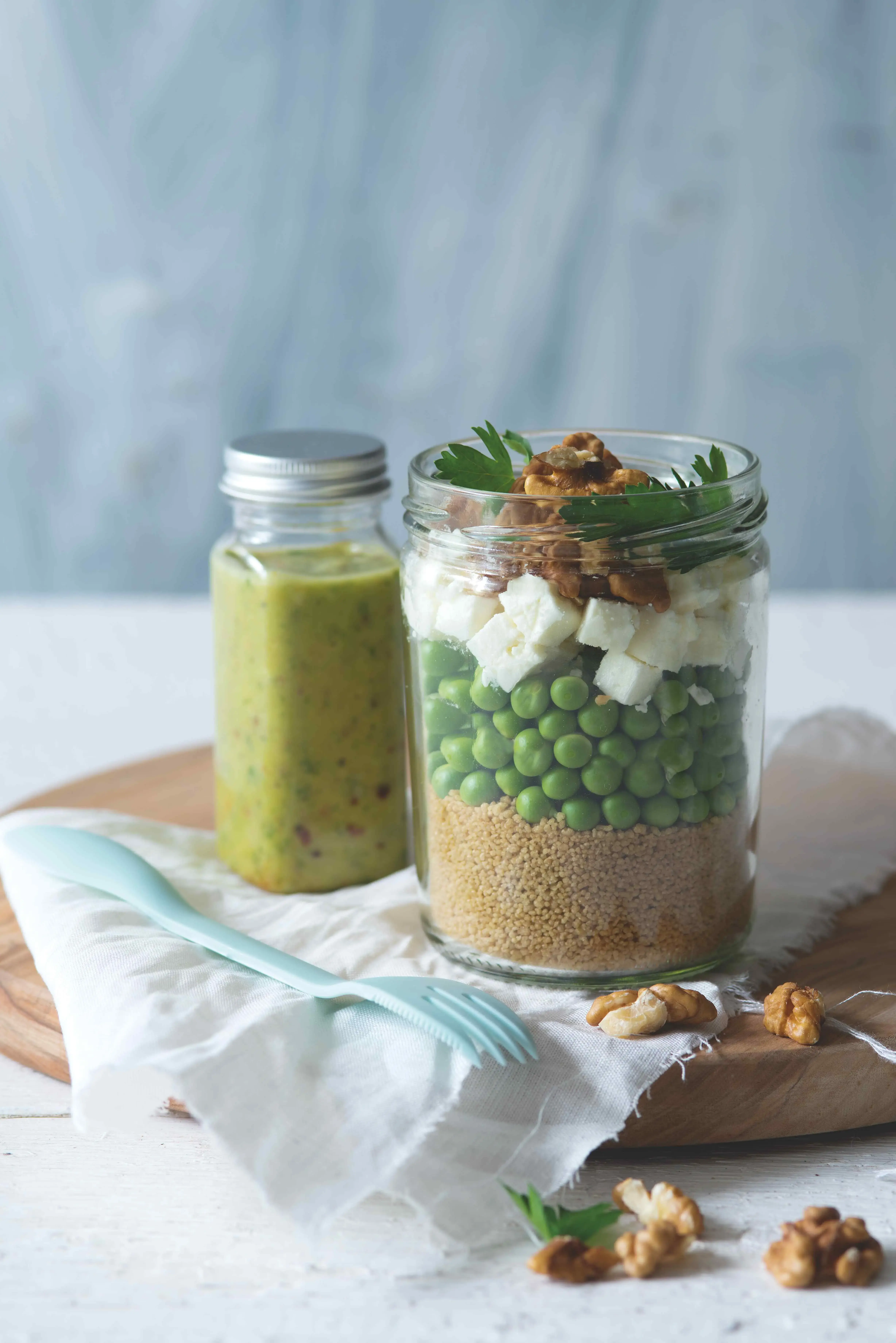Pea Couscous with Feta