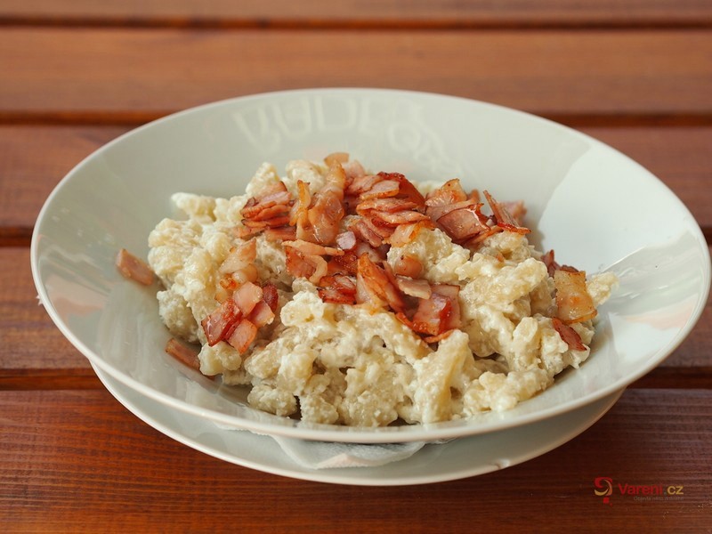 Slovak Halušky with Bryndza and Bacon (Potato Dumplings)