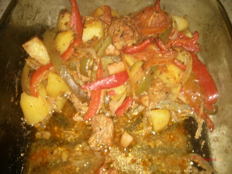 Pork Shoulder with Vegetables in Foil
