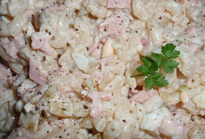 Pasta Salad with Ham and Pickles