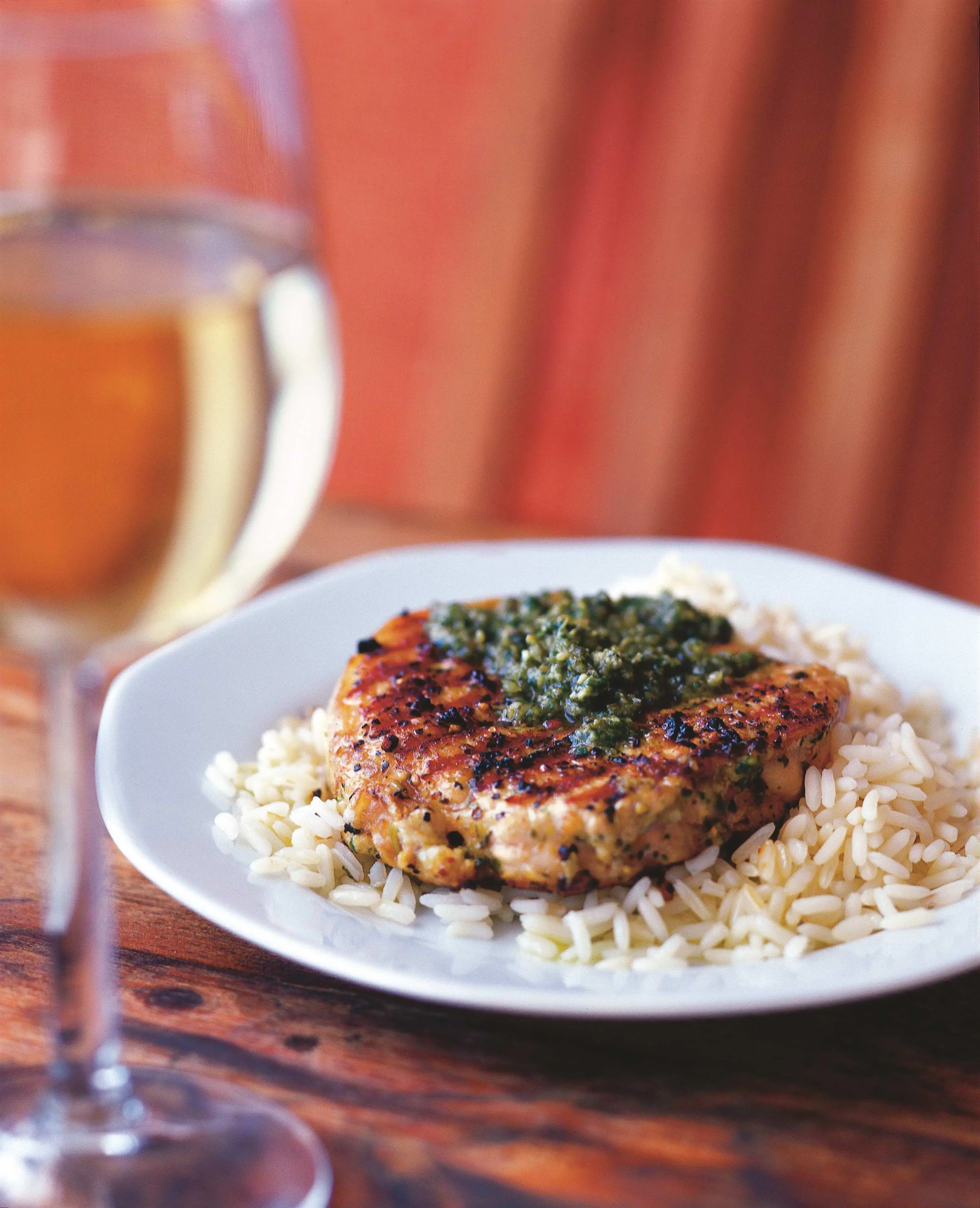 Marinated Pork Chops with Pesto