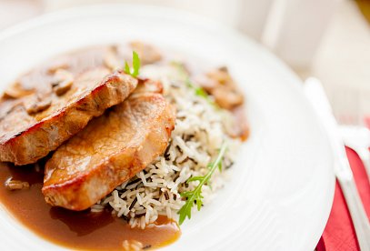 Braised Pork with Mushrooms