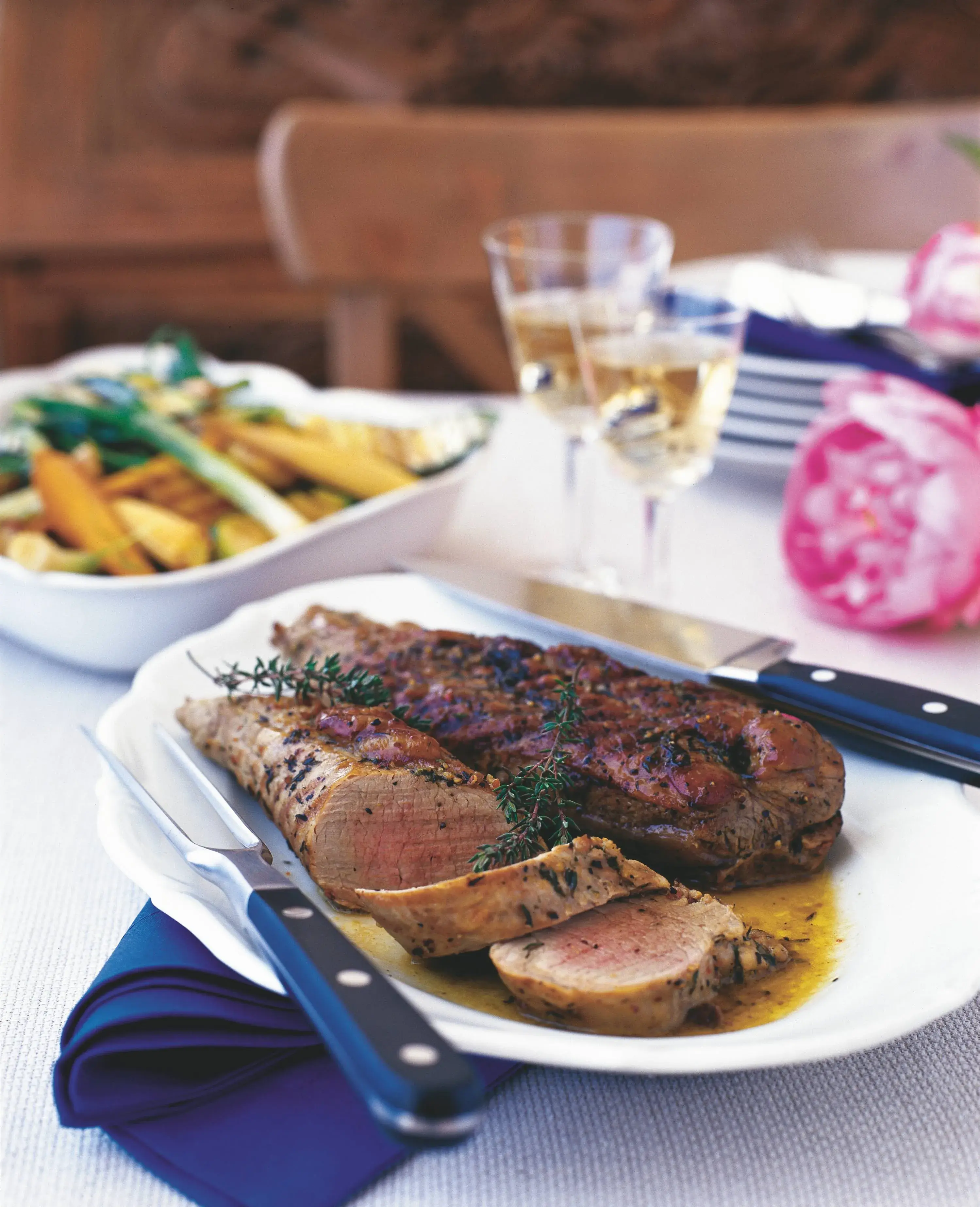 Pan-Seared Pork Tenderloins with Spring Onions