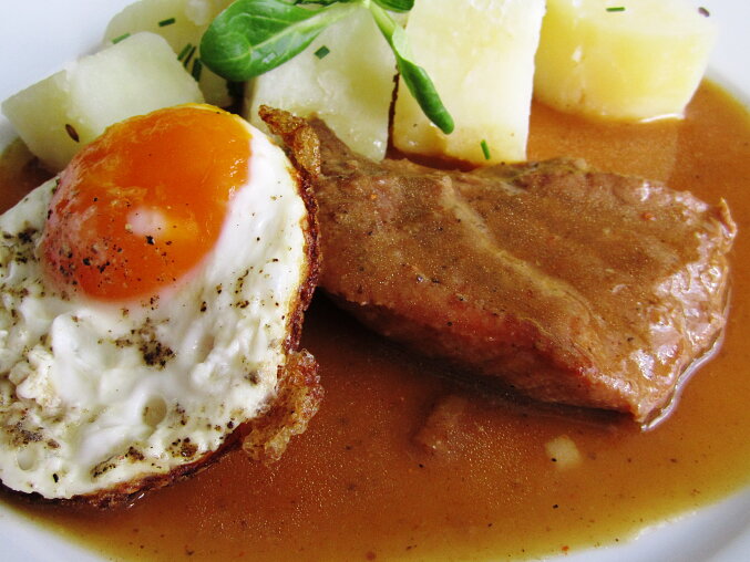 Pork Leg with Caraway and Fried Egg