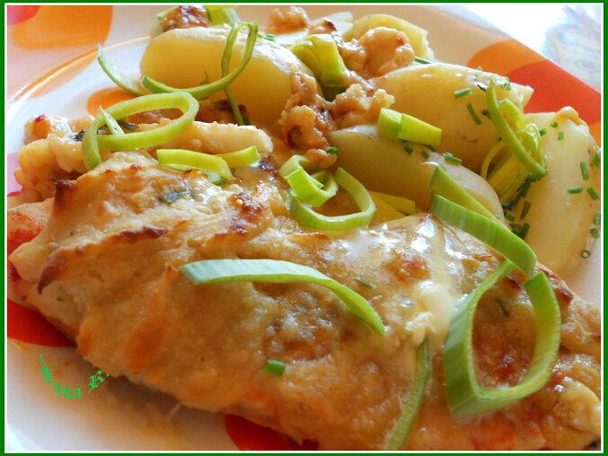 Tilapia with a Mustard Topping