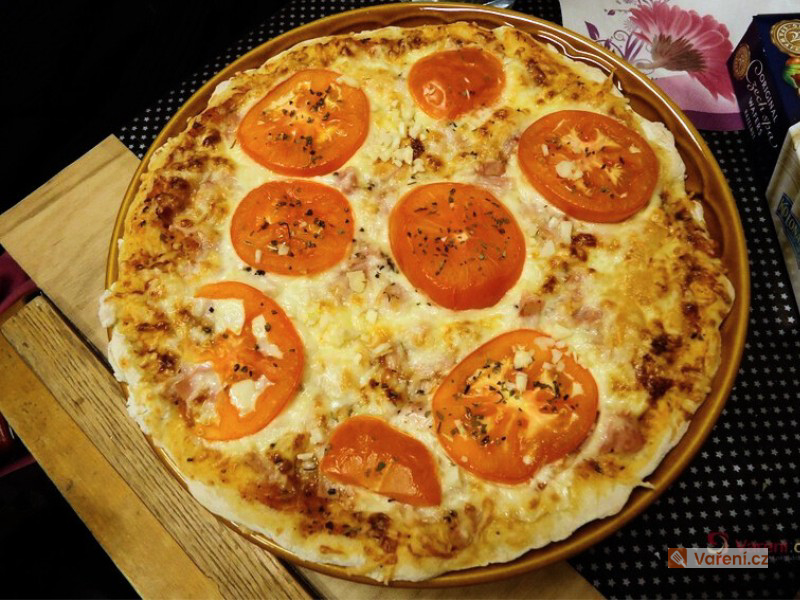 Homemade Ham and Cheese Pizza