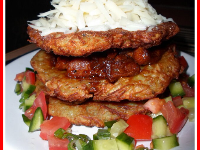 Orlovská halda (Czech Layered Potato Pancake Dish)