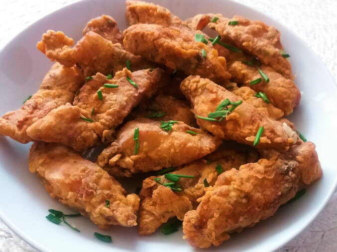 Czech Fried Carp Strips