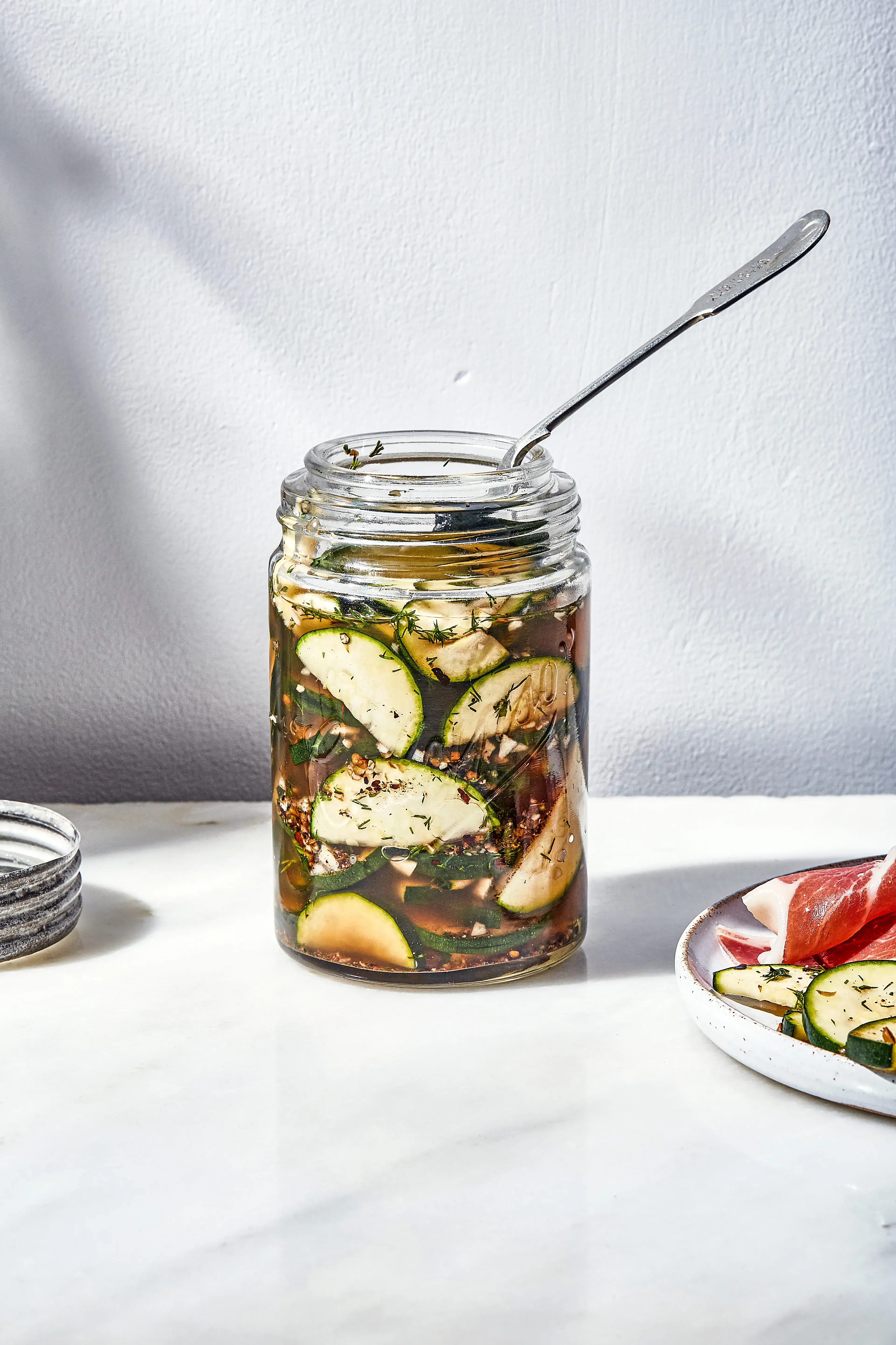 Pickled Courgettes with Dill and Coriander Seeds