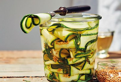 Zucchini Pickles with Dill