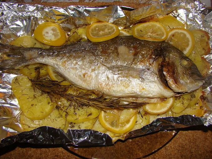 Baked Sea Bream with Herbs