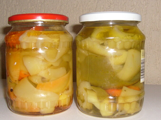 Pickled Peppers in Sweet-and-Sour Brine