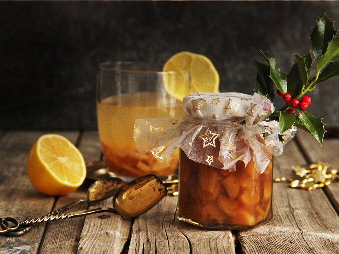 Baked Ginger Tea with Lemon and Lime