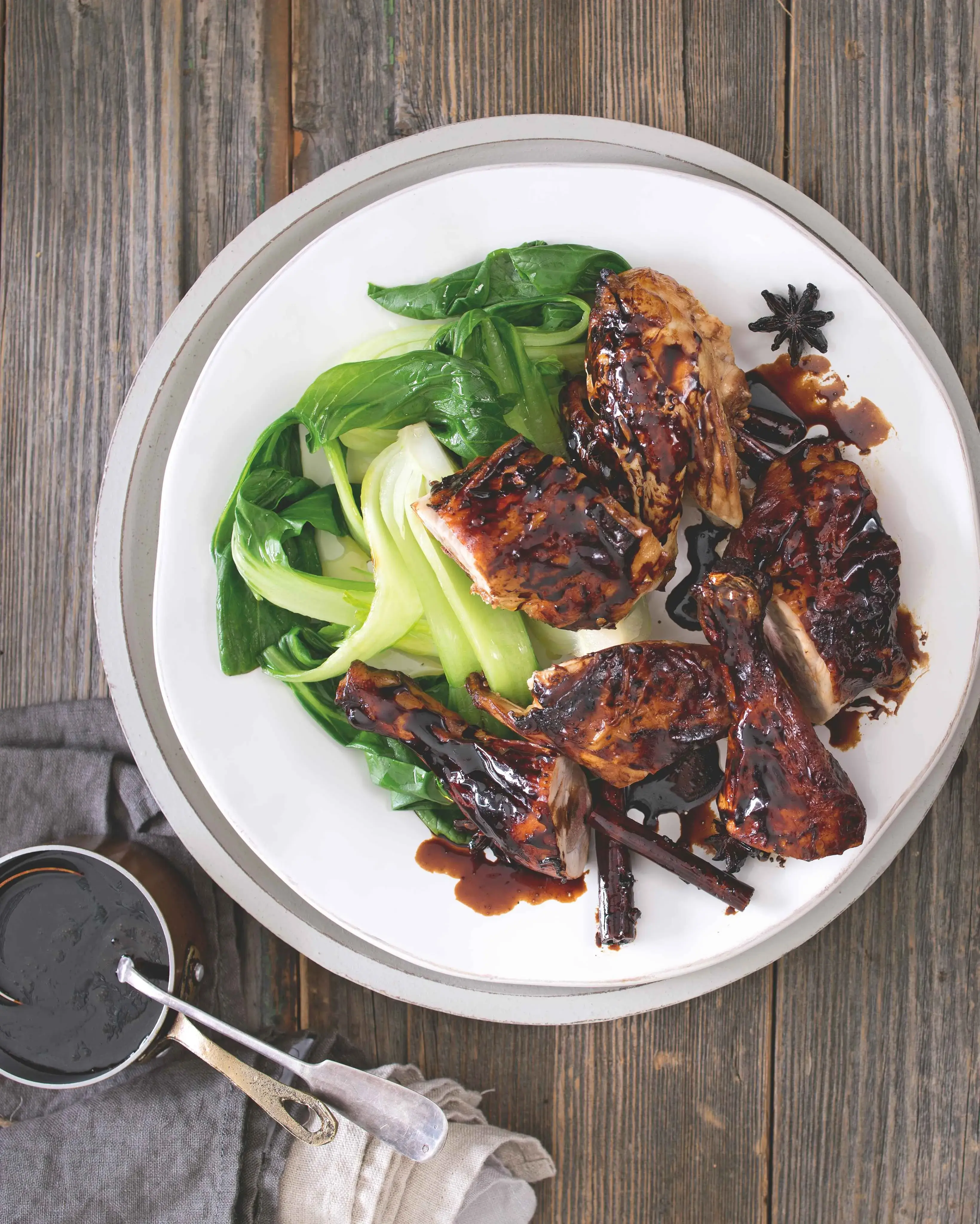 Sticky Chicken in Soy Sauce with Ginger and Star Anise