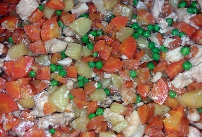 Chicken with Vegetables and Peas