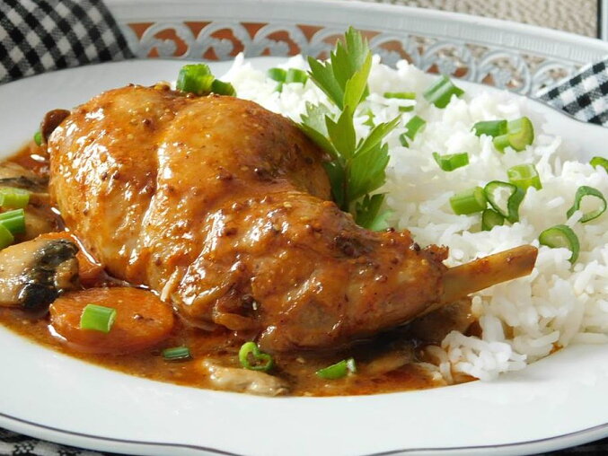 Roast Rabbit with Vegetables and Beer