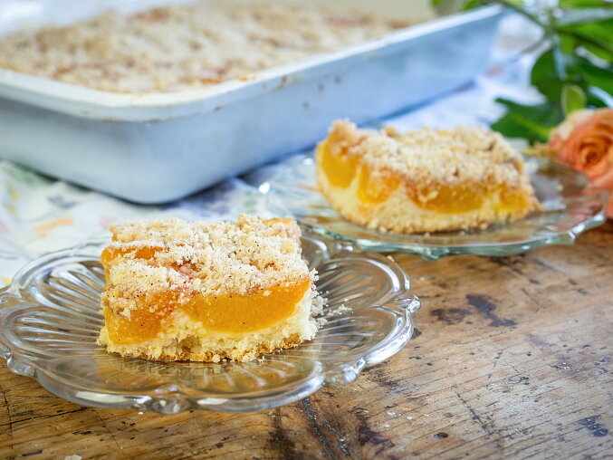 South Bohemian Koláč (Yeast Fruit Cake) with Streusel