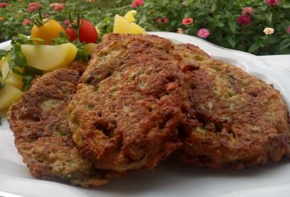 Broccoli Fritters with Cheese and Bacon