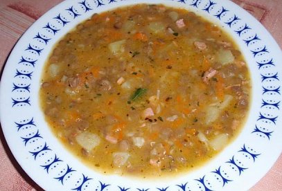Sour Lentil Soup from Leftover Lentils