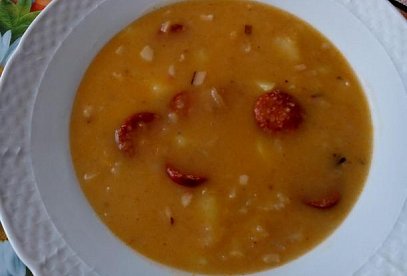 Hearty Czech Sauerkraut Soup with Čabajka Sausage